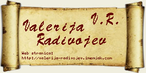 Valerija Radivojev vizit kartica